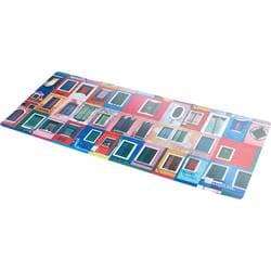 Multi-coloured LogiLink ID0167 keyboard support tray featuring a vibrant design with various door and window graphics, made from durable material for ergonomic support.