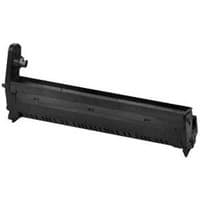 Black OKI 44844472 printer drum with rectangular shape and side handle attachment.