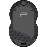 Black PGYTECH MagFlex Kickstand with a textured band and sleek oval design, featuring a subtle logo on top.