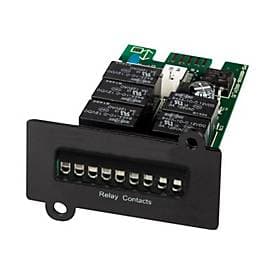 Black circuit board with six relay contacts, green components, and connectors, designed for the PowerWalker AS400 Card 6 Terminal.