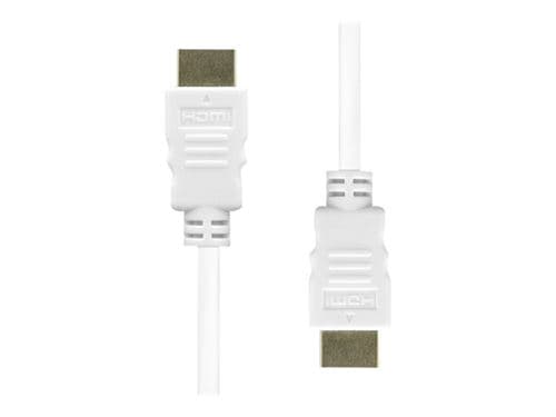 ProXtend HDMI 1.4 cable, 0.5m long, features a sleek white design with sturdy connectors and clear HDMI branding on both ends.