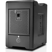 Black SanDisk G-RAID SHUTTLE 4 disk array, 48 TB, with perforated front panel and G logo.