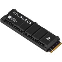 Black SanDisk SN850P 1 TB M.2 PCIe 4.0 NVMe SSD with heatsink and PlayStation logo on the side.