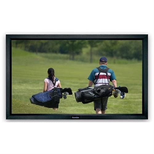 Sapphire AV SFSC234-10 projection screen, 2.77 m (109"), 16:10 aspect ratio, featuring a sleek black frame and a smooth white surface for optimal image clarity.