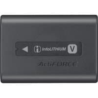 Black Sony NP-FV70A lithium-ion battery with 1900 mAh capacity, featuring InfoLITHIUM and ActiFORCE branding.