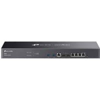 Black TP-Link Omada OC400 controller with multiple Ethernet ports and LED indicators on the front panel.
