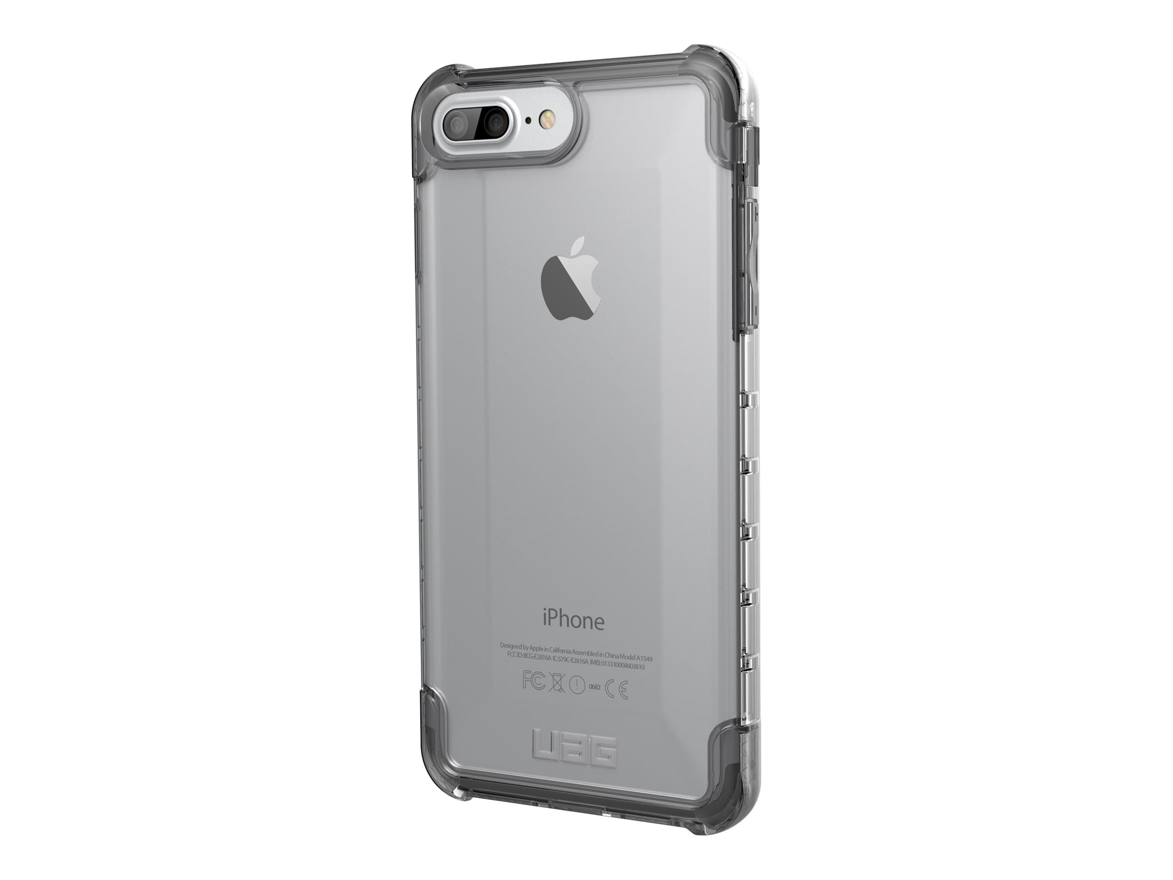 Clear, durable mobile phone case with a transparent back and reinforced corners, designed for a 5.5" device, featuring Urban Armor Gear branding.