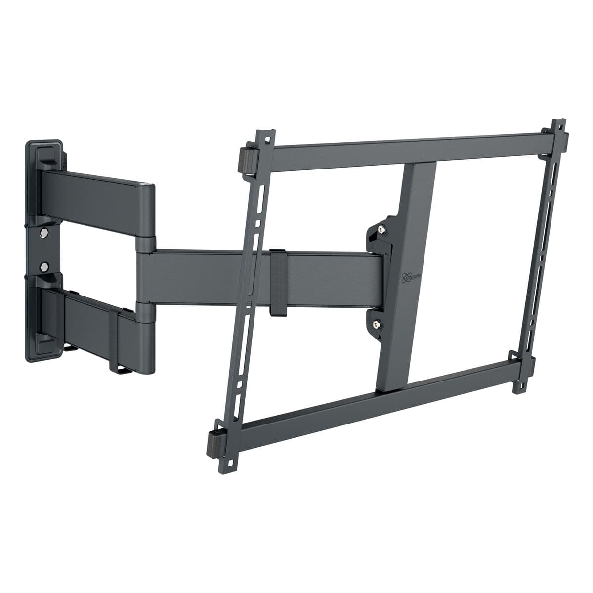 Vogel's COMFORT TVM 3845 is a sturdy, black wall mount with adjustable arms for TVs, featuring a sleek design and robust metal construction for optimal support and flexibility.