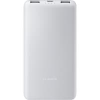 White Xiaomi power bank, 10000 mAh, sleek rectangular design with rounded edges and subtle branding.