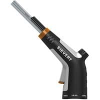 "Black and silver Sievert Powerjet torch with 1' US connection and orange Piezo ignition button"