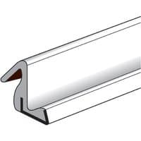 White Trend AQ21/W/10 Aquamac strip, 10m length, with a flexible L-shaped profile and sealing edge.