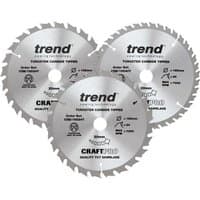 Trend CraftPro Saw Blade Set 165mm x 20mm (Pack of 3) - image 2