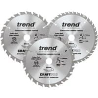 Trend CraftPro Saw Blade Set 165mm x 20mm (Pack of 3) - image 4