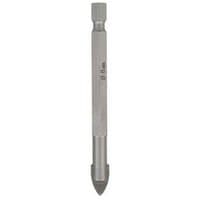 Trend GD/6MM Snappy Glass Drill Bit, silver with hex shank and pointed carbide tip for precision drilling.