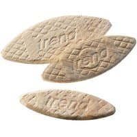 Oval-shaped Trend No. 20 biscuits with embossed logo and crisscross pattern, beige color, pack of 1000.