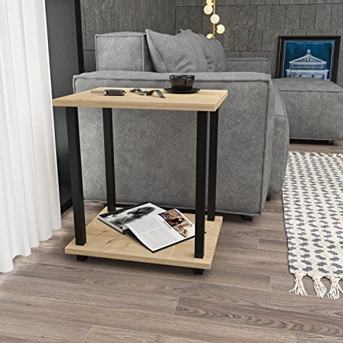 Decorotika Gurnee 2 Tier Black and Oak Side Table - image 2