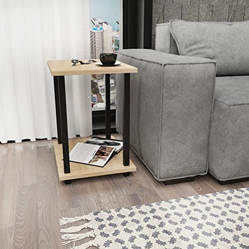 Decorotika Gurnee 2 Tier Black and Oak Side Table - image 3