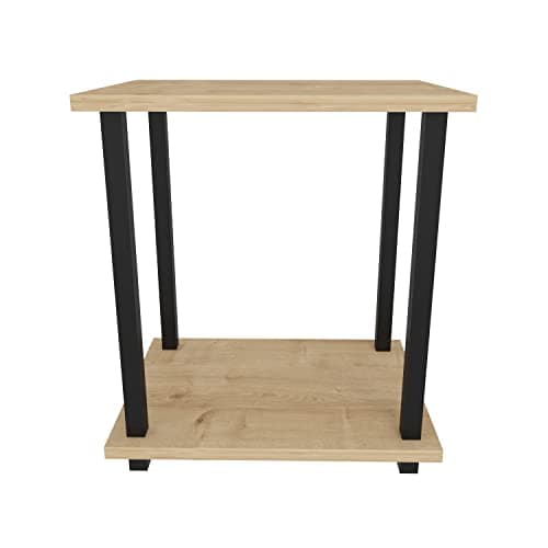 Decorotika Gurnee 2 Tier Black and Oak Side Table - image 4