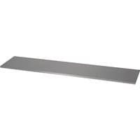 Stainless steel worktop, 2040mm, sleek rectangular design with smooth surface and modular edges by Bunker.