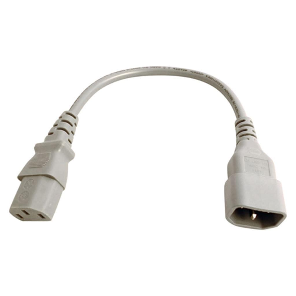 Cablenet 0.5m IEC C14 - IEC C13 Grey PVC 0.75mm Power Leads - image 2