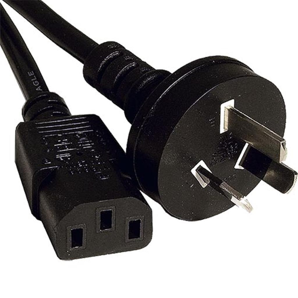 Cablenet 2m Australian (3 Pin) - IEC C13 Black PVC 0.75mm Power Leads - image 2