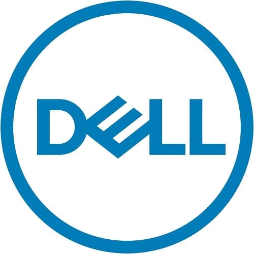 Blue Dell logo featuring a stylized "E" and "L" inside a circular design, representing the brand's identity and technology focus.