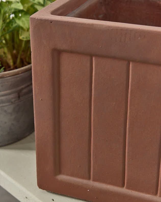 Dibor Merano Square Brown Planter 45cm - image 4