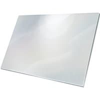 Clear rectangular lens for Draper welding helmets, smooth surface, designed for models 76713 and 76714.
