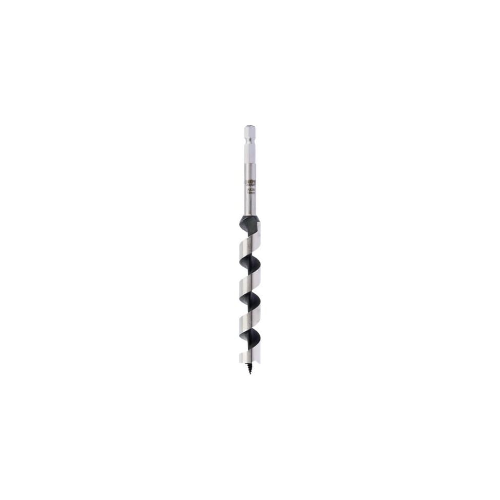 19mm standard pattern auger bit with a shiny metal finish, featuring a spiral design and a sharp tip for drilling, compatible with various power tools.