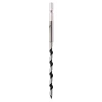 Draper Expert 6mm auger bit with silver shank and black spiral cutting edge for wood drilling.
