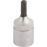 Hexagon Screwdriver Socket, 1/4" Sq. Dr.,
