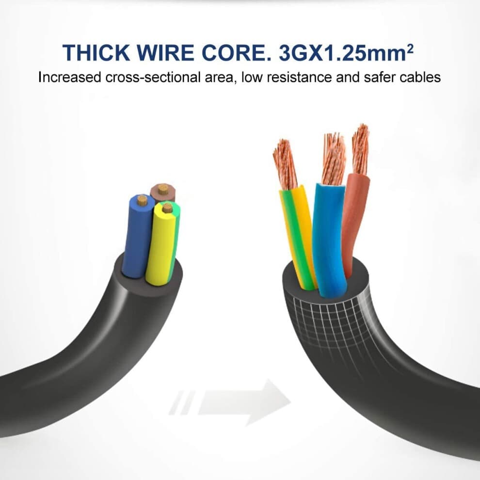 ExtraStar 4 Way Black 13A Extension Lead 5m - image 4