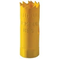 Yellow Faithfull bi-metal cobalt holesaw, 20mm, with jagged edge and embossed text.