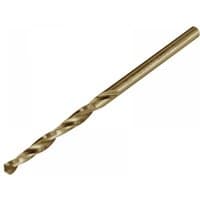 Faithfull cobalt jobber drill bit, metallic finish, spiral flutes, 1.0mm size, pre-packed set of two.