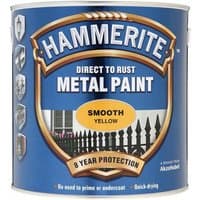 Hammerite Direct to Rust Smooth Finish Metal Paint Yellow 2.5L - image 4