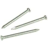 Rawlplug 3.5mm x 75mm masonry nails, silver, flat head, pointed tip, pack of 100.