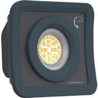 Compact black Scangrip Nova Mini work light with circular LED array and ergonomic grip.