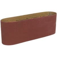 Sealey sanding belt, 102mm x 610mm, brown abrasive surface, looped design for belt sanders.