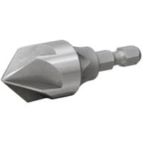 Sealey internal deburring and chamferring drill bit, silver, conical shape with hex shank and sharp cutting edges.