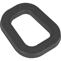 Black rubber Sealey JCS01 Jerry Can Seal with an oval shape and a flat, smooth surface.
