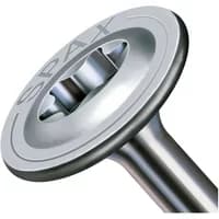 SPAX Wirox construction screw, 6x220mm, silver, with star-shaped drive and flat head, pack of 50.