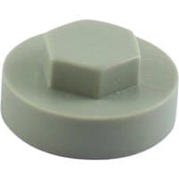 Goosewing grey hex head cover cap, 16mm diameter, with a smooth surface and hexagonal top by TIMCO.