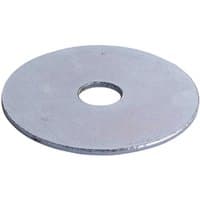 Zinc-coated round penny washer with a central hole, M6 x 25 size, by TIMCO, in a pack of 100.
