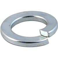 Zinc-plated M8 spring washer with split design, metallic finish, by TIMCO, from a box of 250.