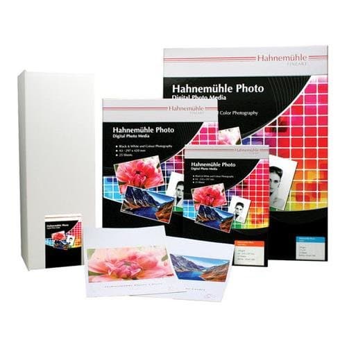 Hahnemühle Photo Luster paper roll, 24 inches wide and 30 meters long, featuring a smooth, lustrous surface ideal for vibrant color photography and fine art prints.