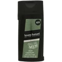 Bruno Banani Made For Men Hair & Body Wash 250ml, black bottle with green label and flip-top cap.