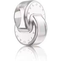 Bvlgari Omnia Crystalline Eau de Toilette, 50ml, clear intertwined circular bottle with silver accents.