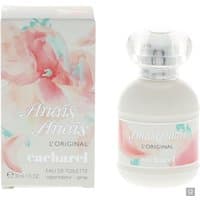Cacharel Anais Anais L'Original Eau de Toilette 30ml, white bottle with floral design and clear round cap.