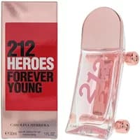 Carolina Herrera 212 Heroes Forever Young perfume 30ml in skateboard-shaped pink bottle with matching box.