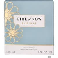 Blue and gold Elie Saab Girl Of Now Eau de Parfum 30ml box with floral design and elegant typography.